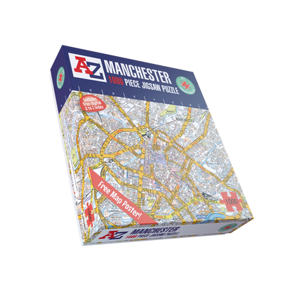 A-Z Map of Manchester 1000 Piece Jigsaw