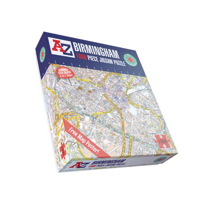 A-Z Map of Birmingham 1000 Piece Jigsaw