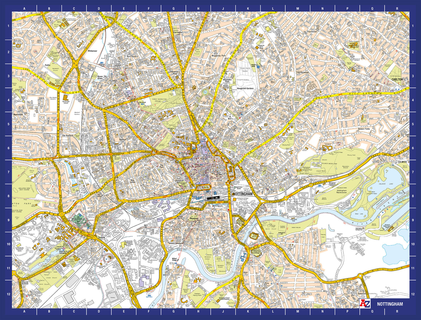 A-Z Map of Nottingham 1000 Piece Jigsaw