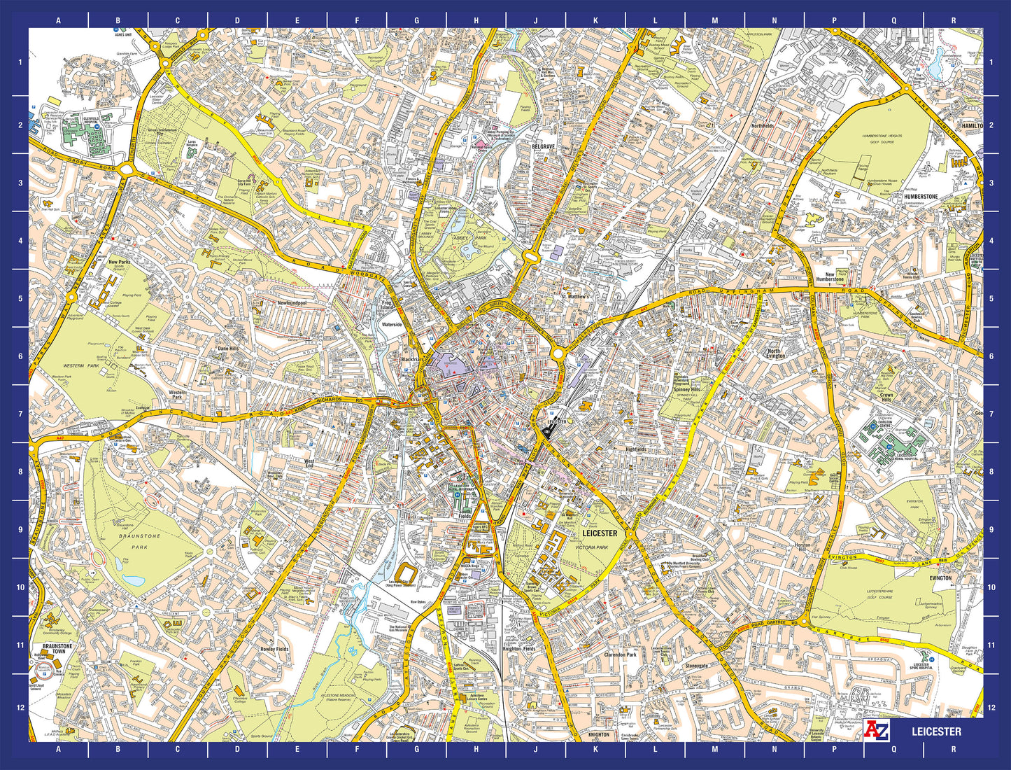 A-Z Map of Leicester 1000 Piece Jigsaw