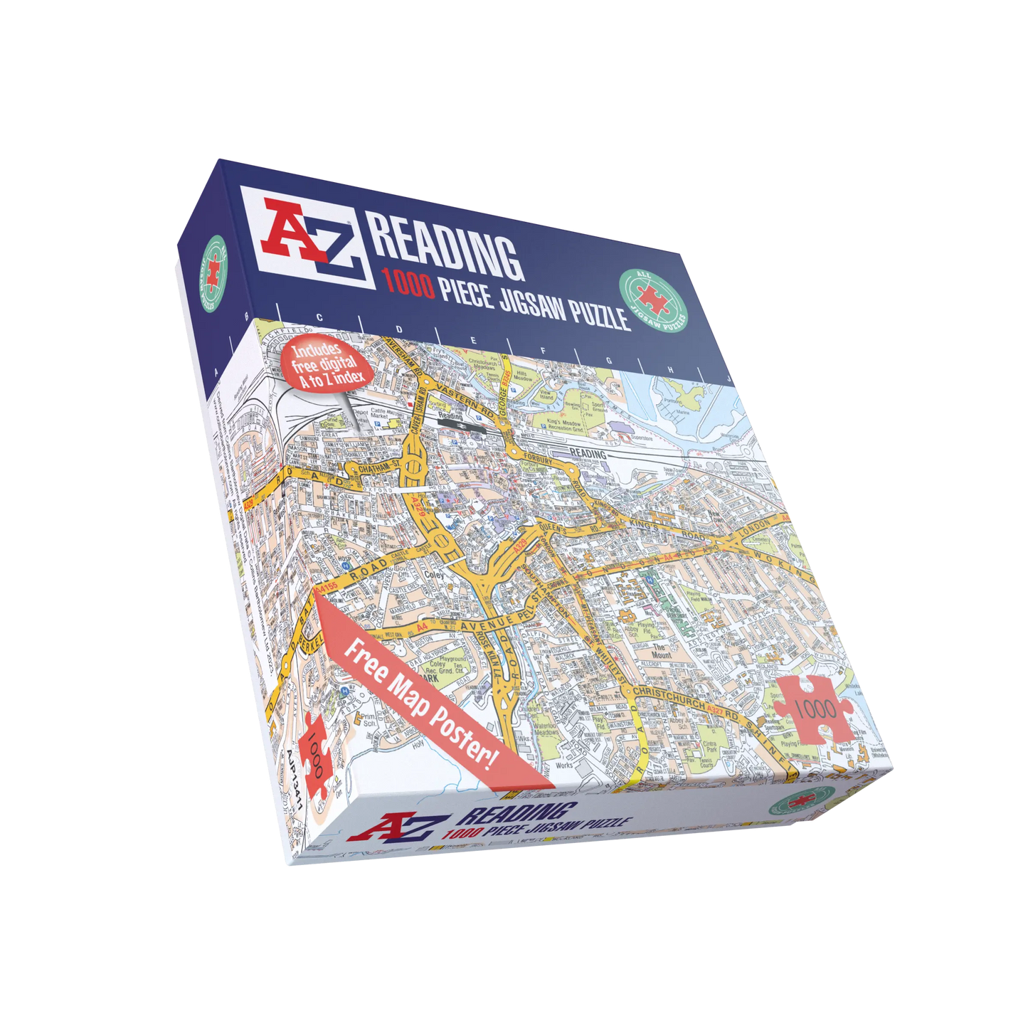 A-Z Map of Reading 1000 Piece Jigsaw