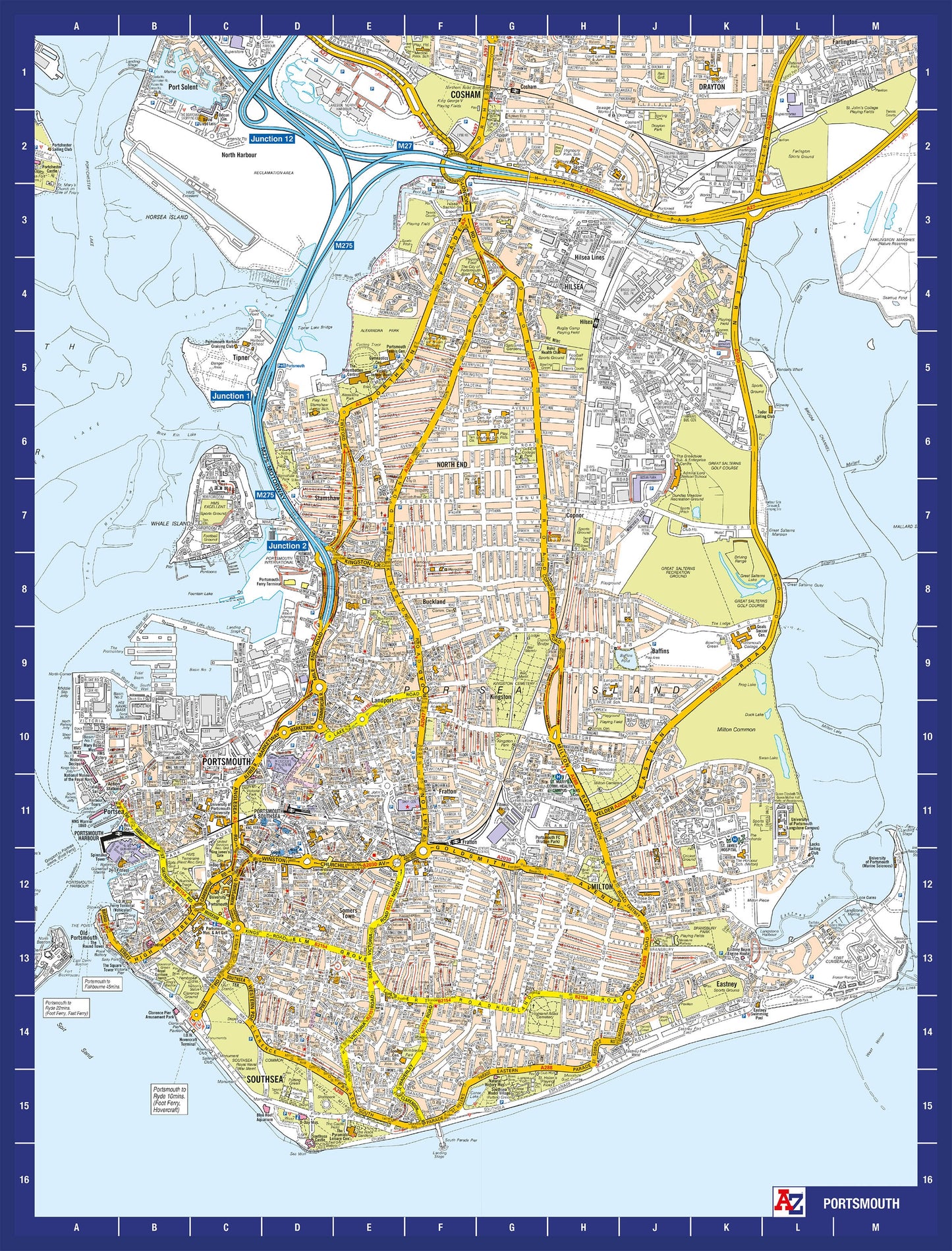 A-Z Map of Portsmouth 1000 Piece Jigsaw
