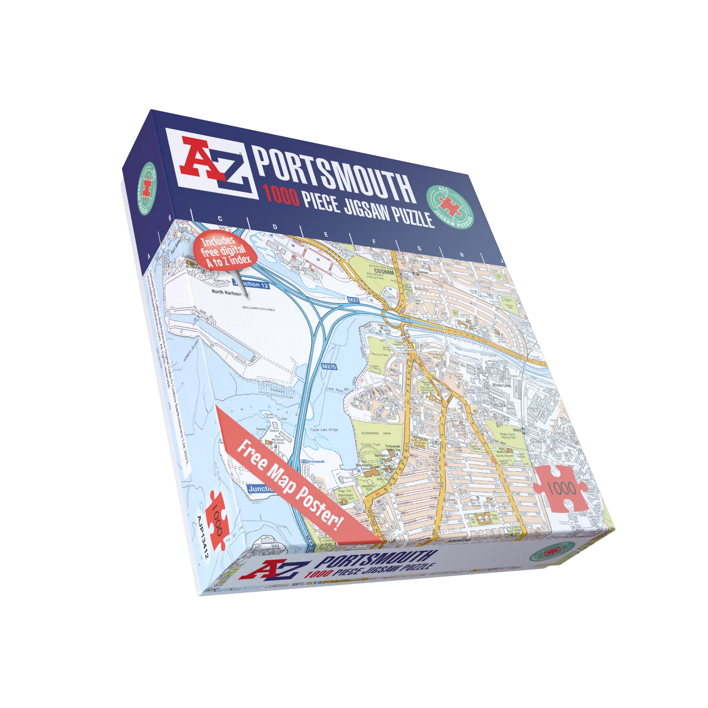 A-Z Map of Portsmouth 1000 Piece Jigsaw