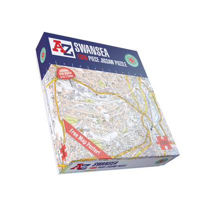 A-Z Map of Swansea 1000 Piece Jigsaw