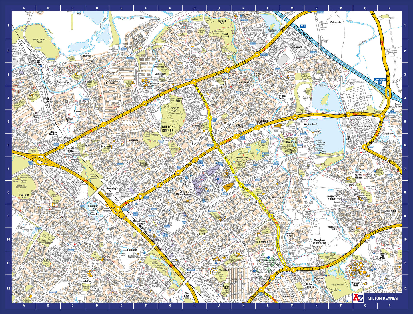A-Z Map of Milton Keynes 1000 Piece Jigsaw