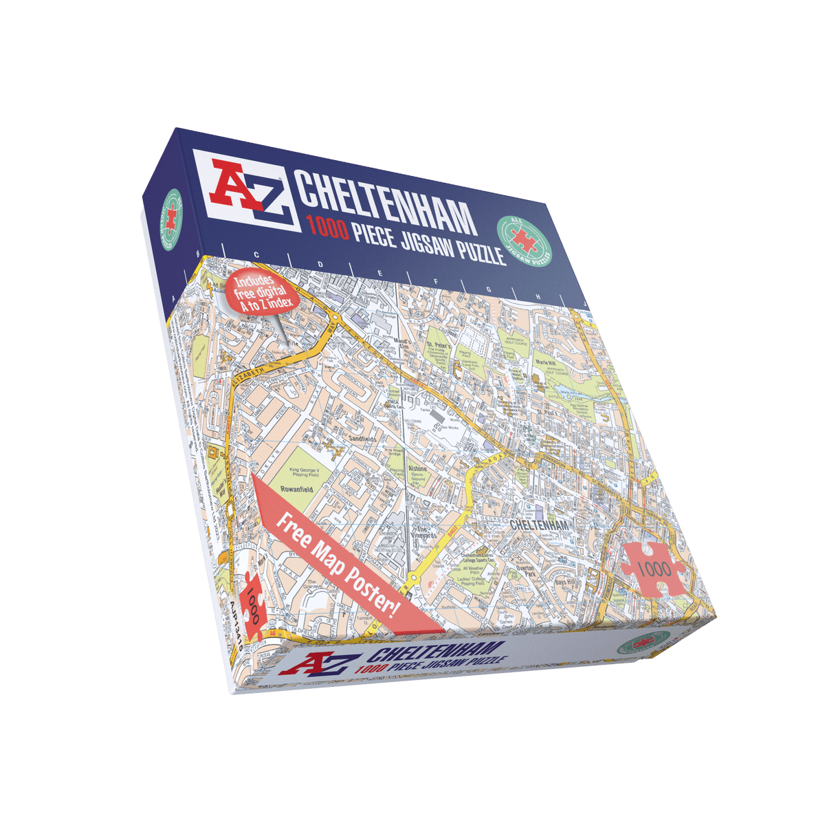 A-Z Map of Cheltenham 1000 Piece Jigsaw