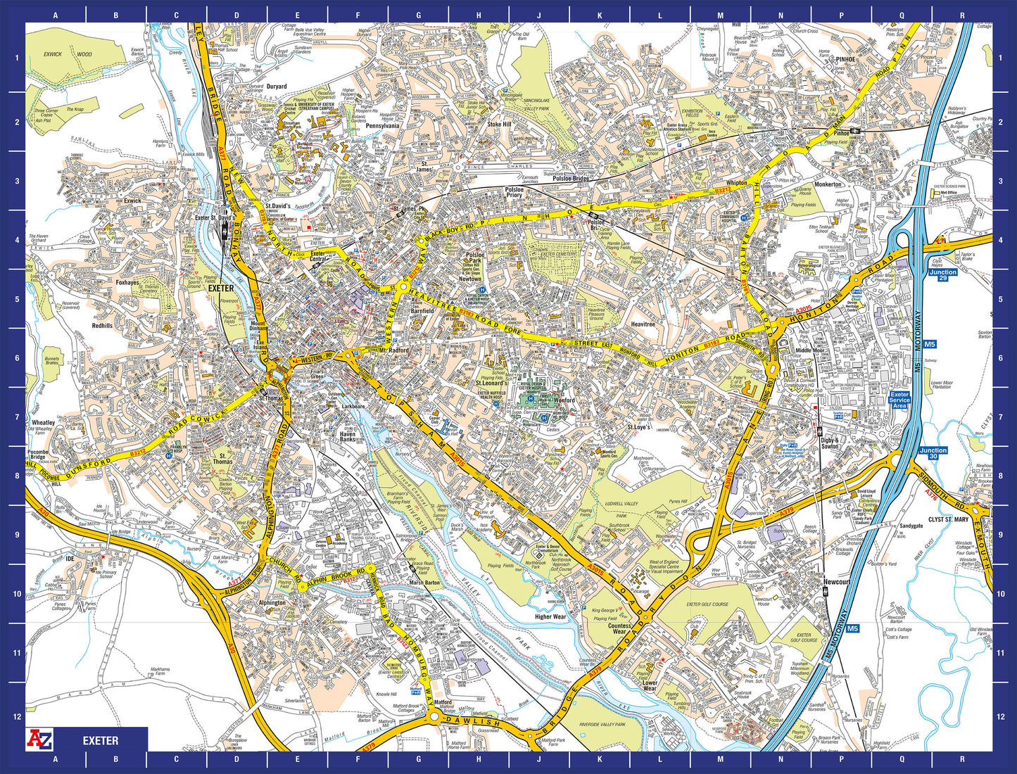 A-Z Map of Exeter 1000 Piece Jigsaw