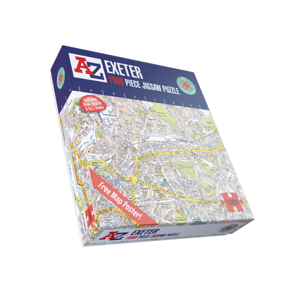A-Z Map of Exeter 1000 Piece Jigsaw