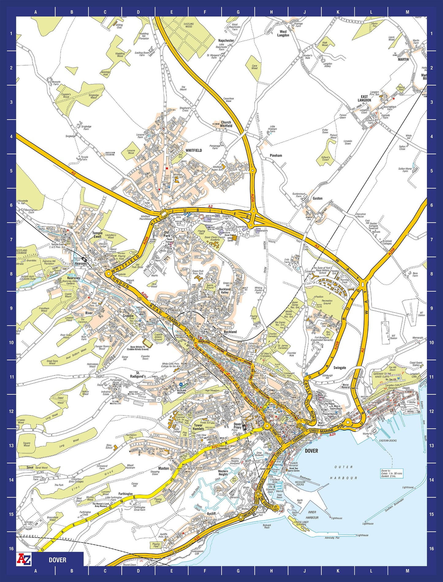A-Z Map of Dover 1000 Piece Jigsaw