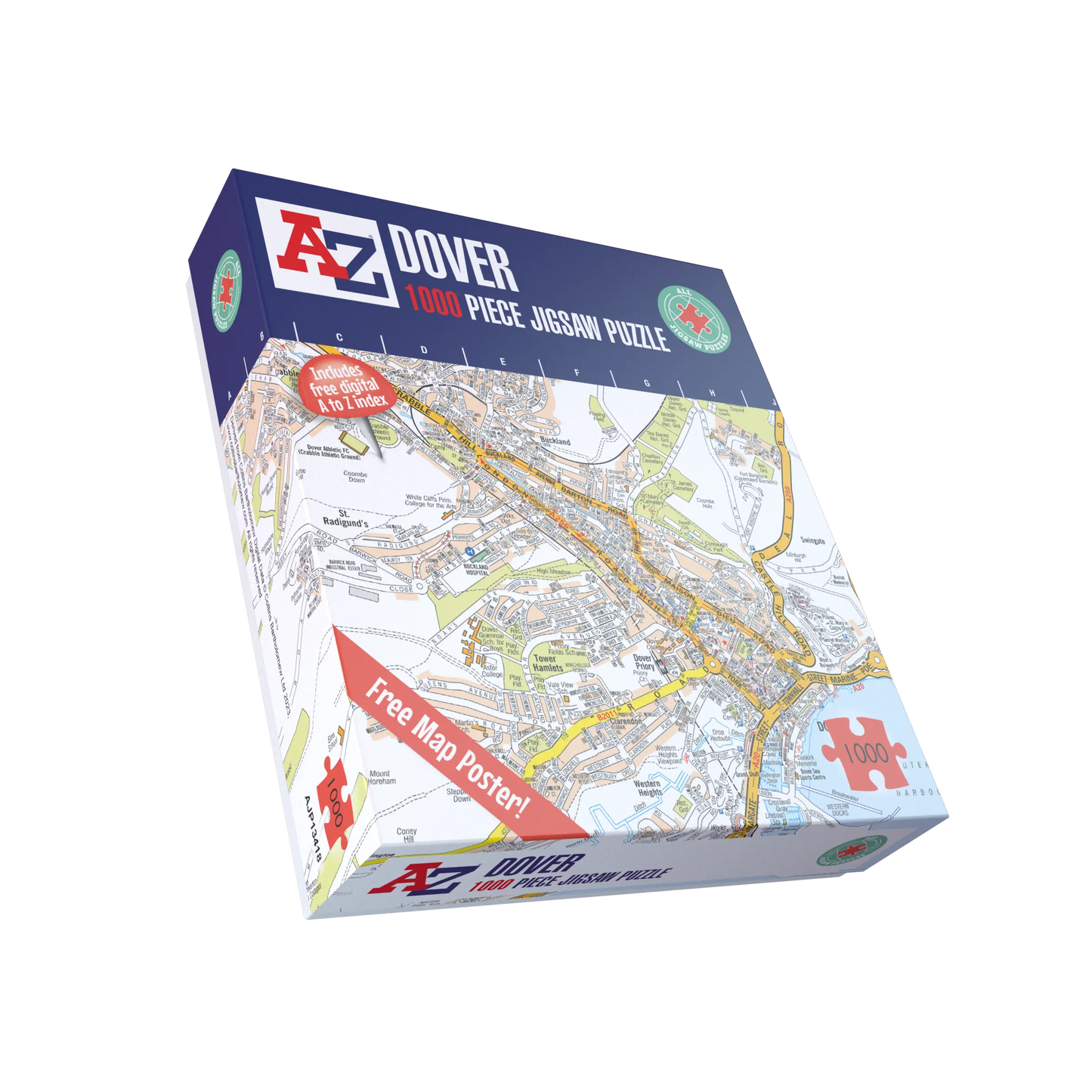 A-Z Map of Dover 1000 Piece Jigsaw