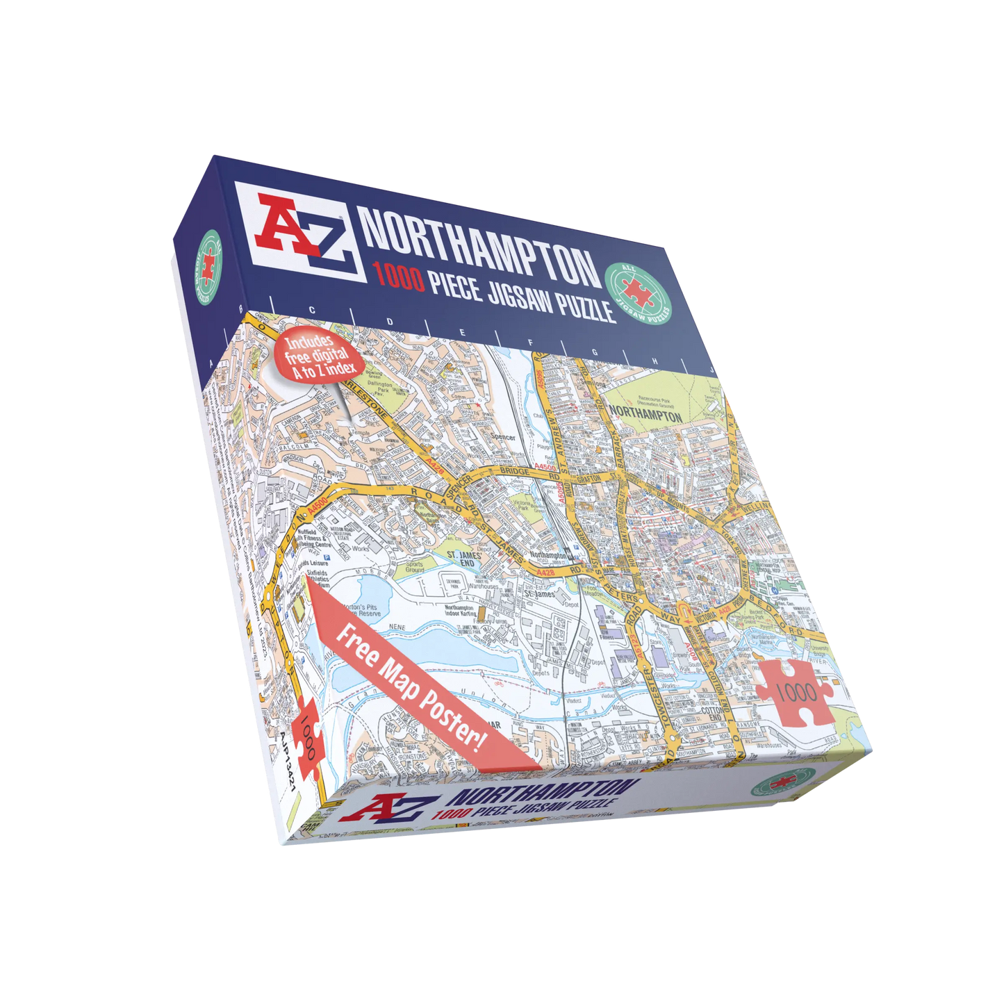 A-Z Map of Northampton 1000 Piece Jigsaw