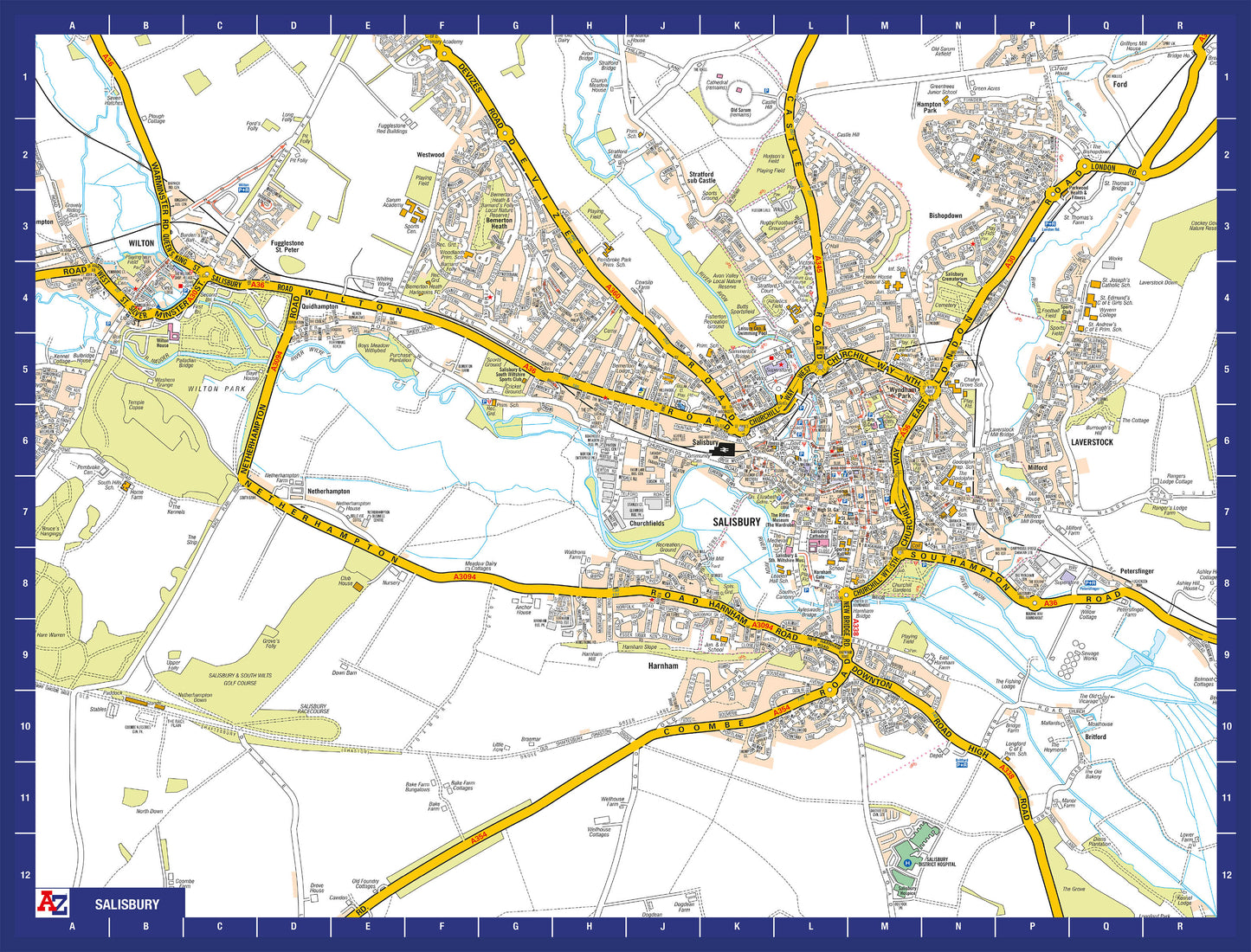 A-Z Map of Salisbury 1000 Piece Jigsaw