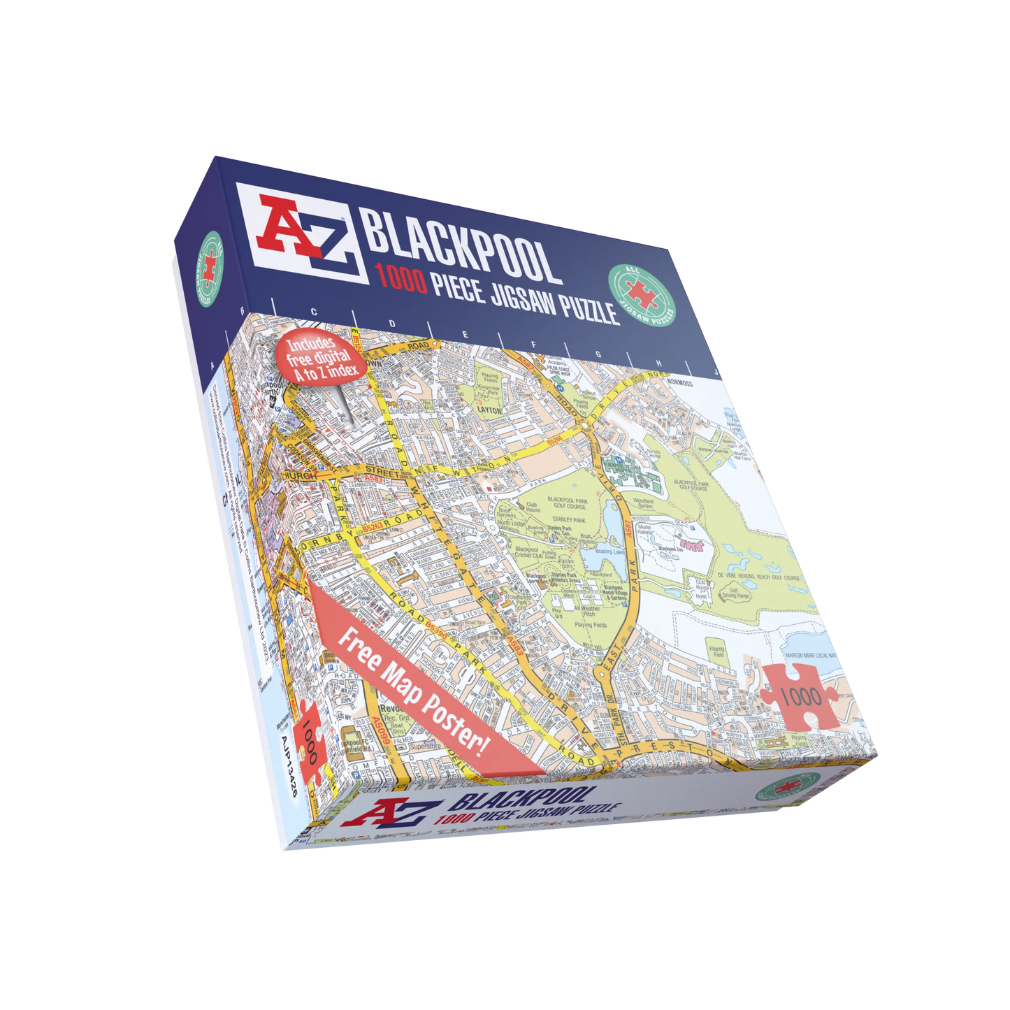 A-Z Map of Blackpool 1000 Piece Jigsaw