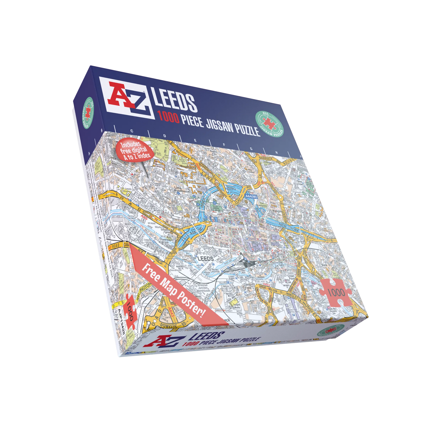 A-Z Map of Leeds 1000 Piece Jigsaw