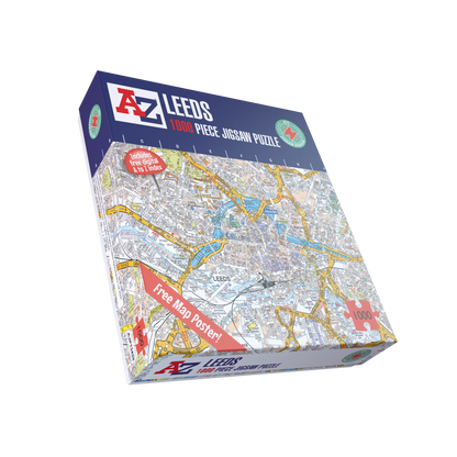 A-Z Map of Leeds 1000 Piece Jigsaw