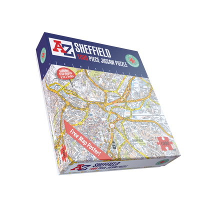 A-Z Map of Sheffield 1000 Piece Jigsaw