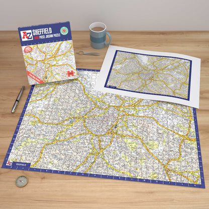 A-Z Map of Sheffield 1000 Piece Jigsaw