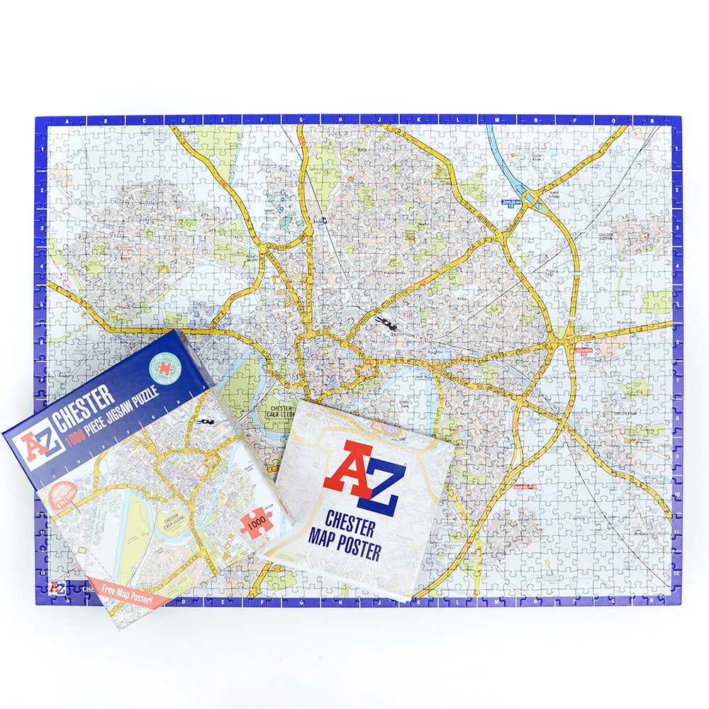 A-Z Map of Chester 1000 Piece Jigsaw