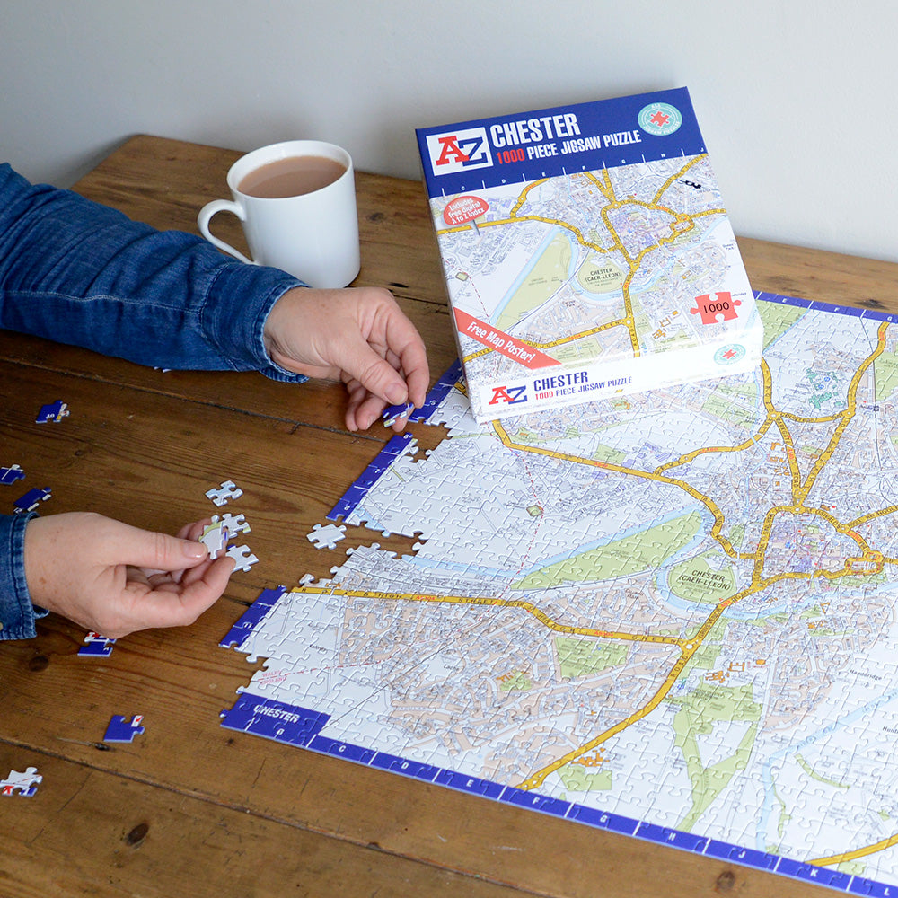 A-Z Map of Chester 1000 Piece Jigsaw
