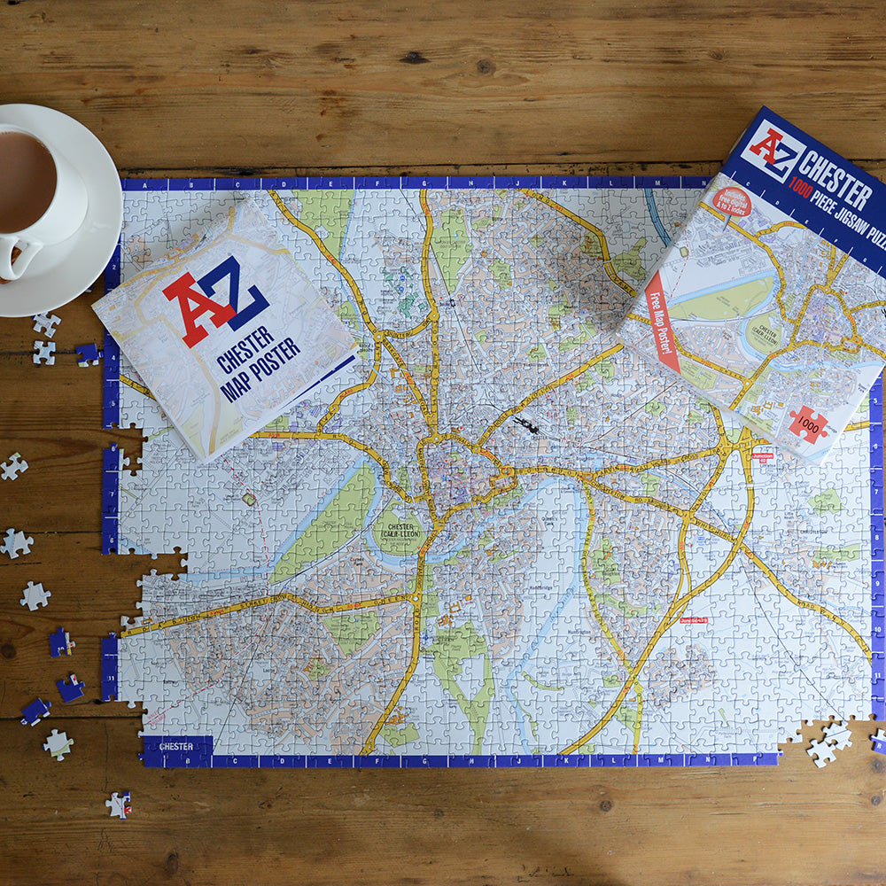A-Z Map of Chester 1000 Piece Jigsaw