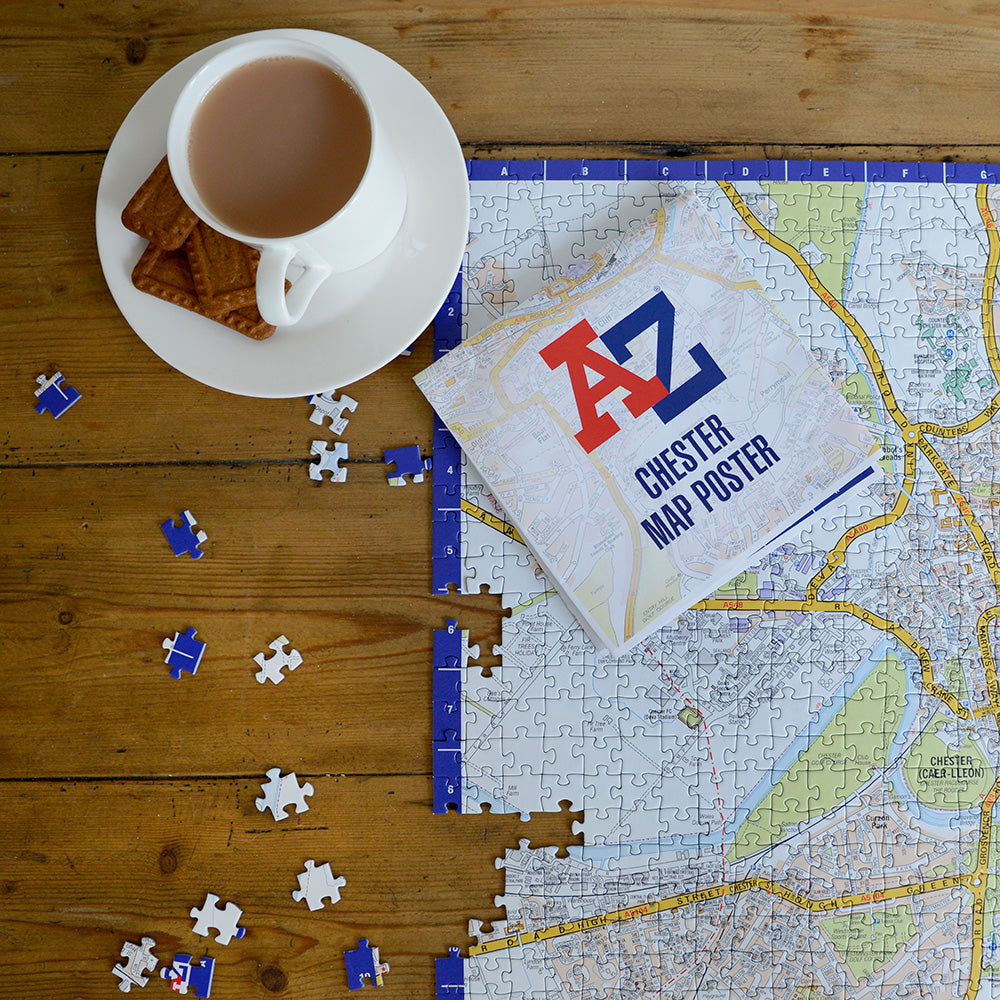 A-Z Map of Chester 1000 Piece Jigsaw