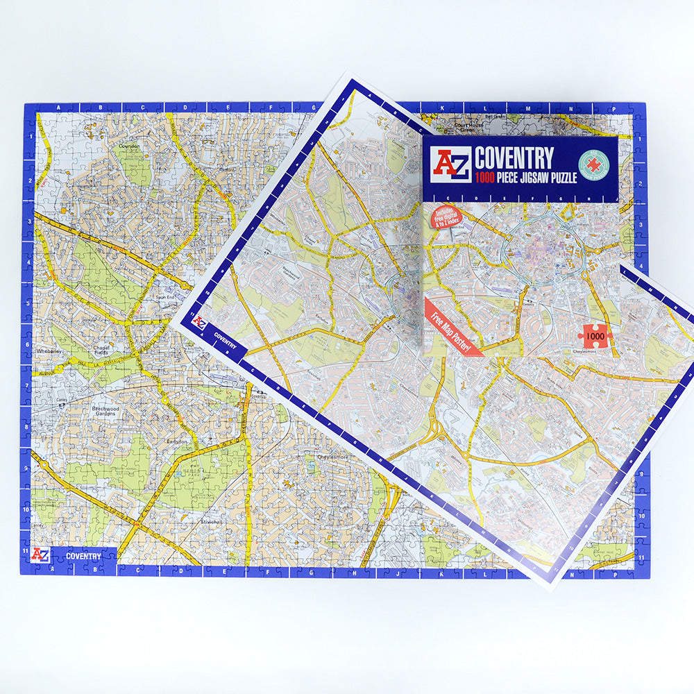A-Z Map of Coventry 1000 Piece Jigsaw