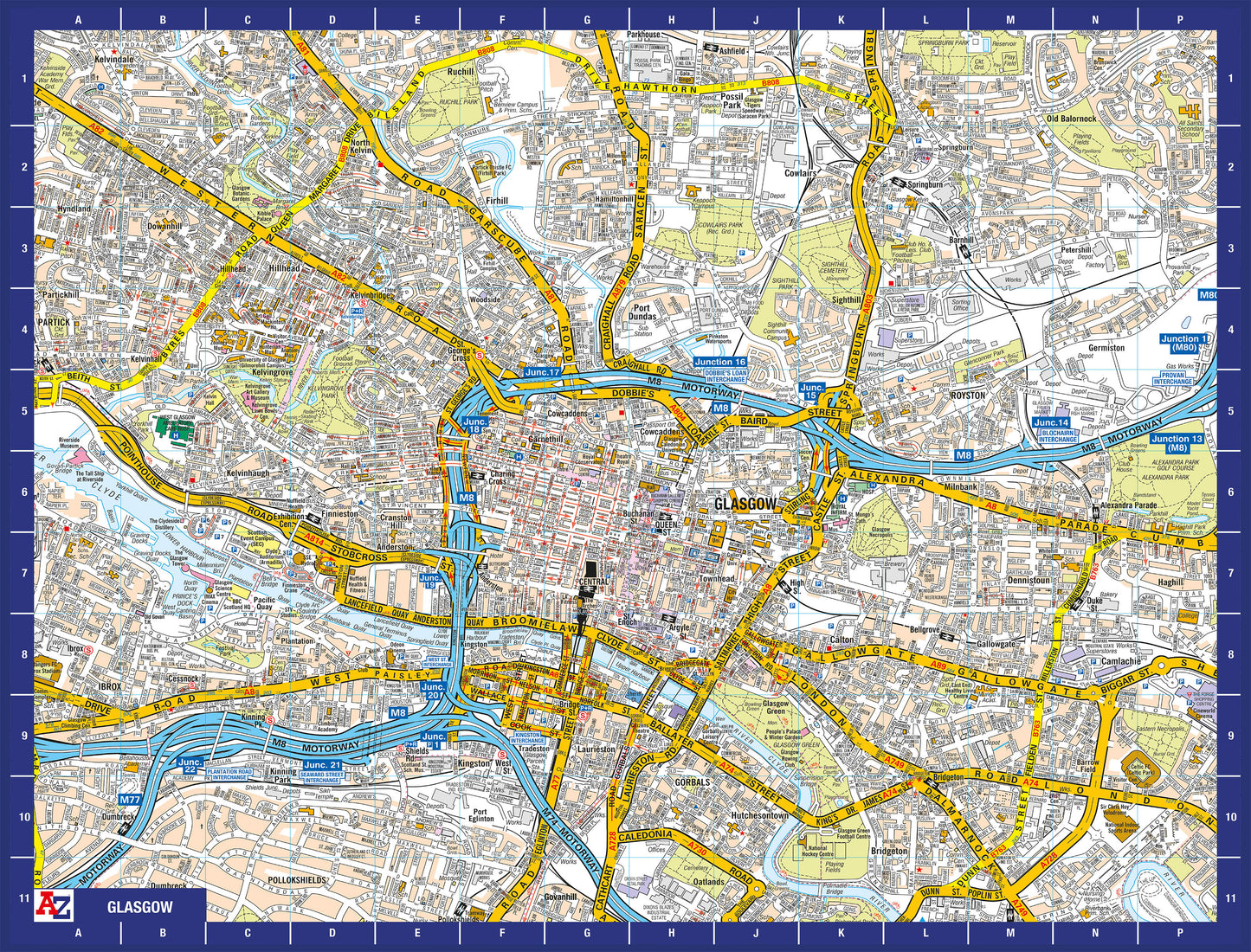A-Z Map of Glasgow 1000 Piece Jigsaw