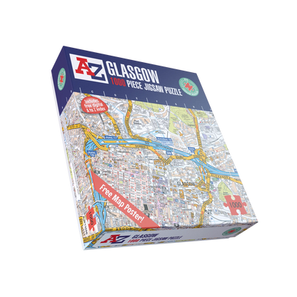A-Z Map of Glasgow 1000 Piece Jigsaw