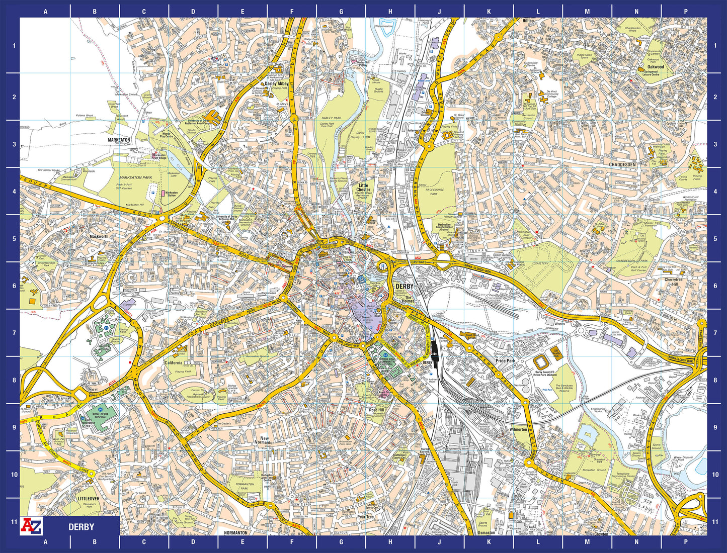 A-Z Map of Derby 1000 Piece Jigsaw