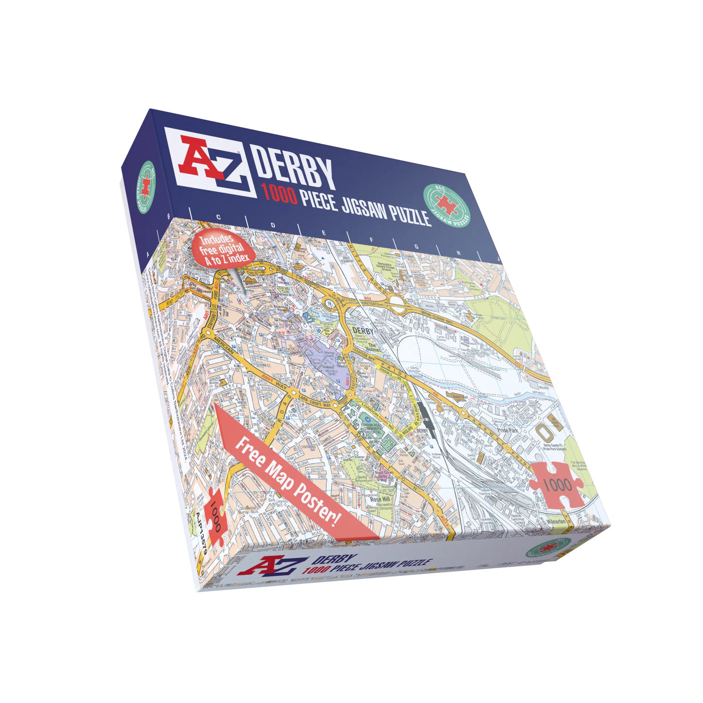 A-Z Map of Derby 1000 Piece Jigsaw