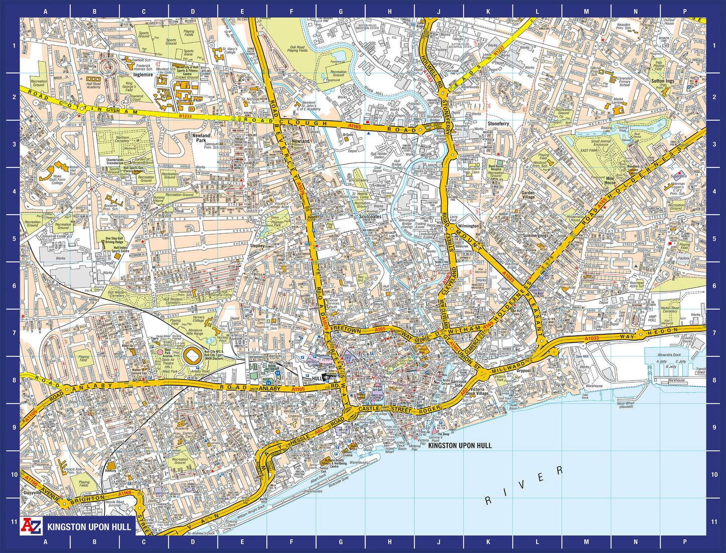 A-Z Map of Kingston Upon Hull 1000 Piece Jigsaw