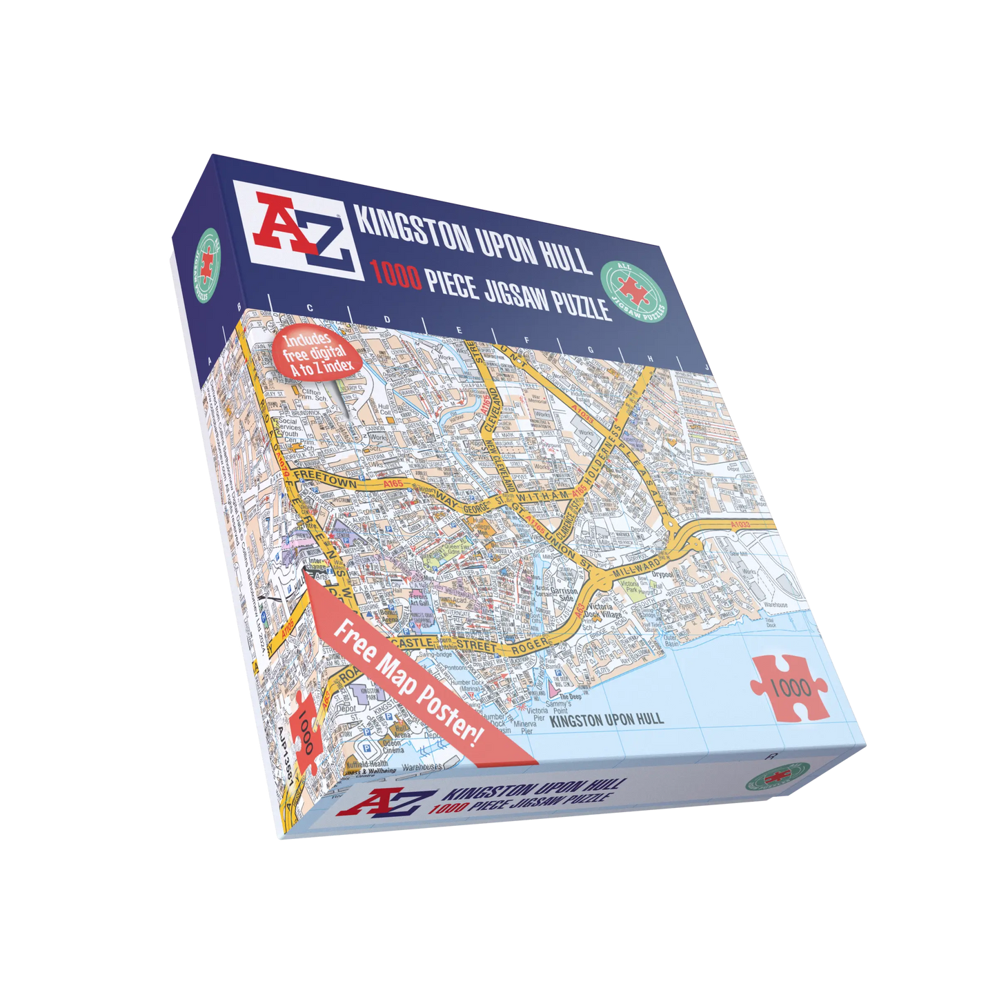 A-Z Map of Kingston Upon Hull 1000 Piece Jigsaw