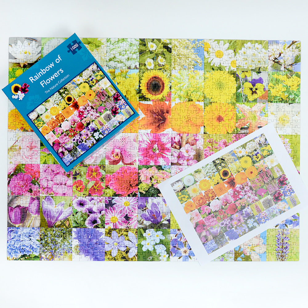 Rainbow Of Flowers 1000 Piece Jigsaw Puzzle