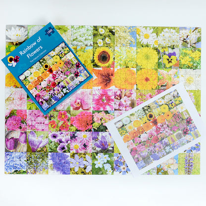 Rainbow Of Flowers 1000 Piece Jigsaw Puzzle