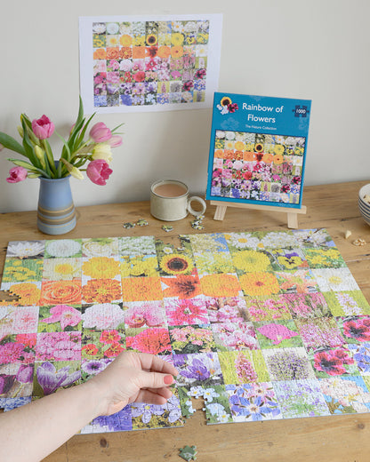 Rainbow Of Flowers 1000 Piece Jigsaw Puzzle