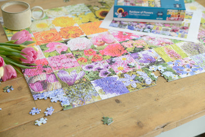 Rainbow Of Flowers 1000 Piece Jigsaw Puzzle