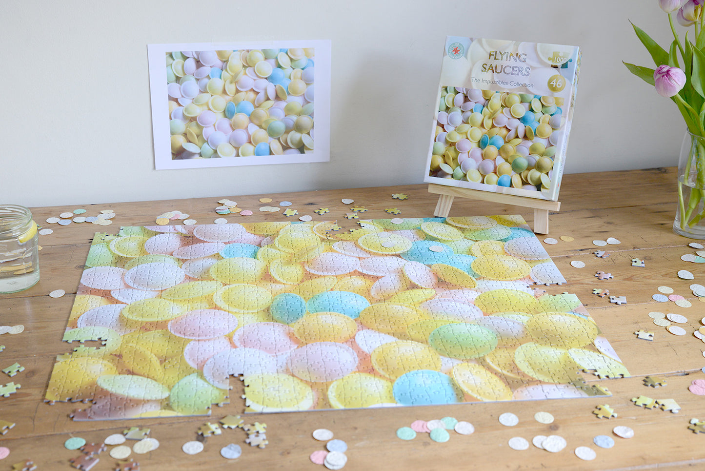 Flying Saucers Retro Sweets Impuzzible No.46 - 1000 Piece Jigsaw Puzzle