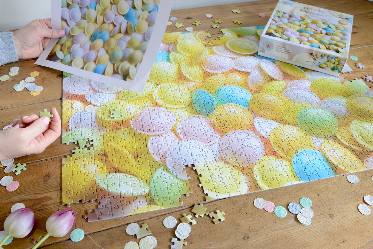 Flying Saucers Retro Sweets Impuzzible No.46 - 1000 Piece Jigsaw Puzzle