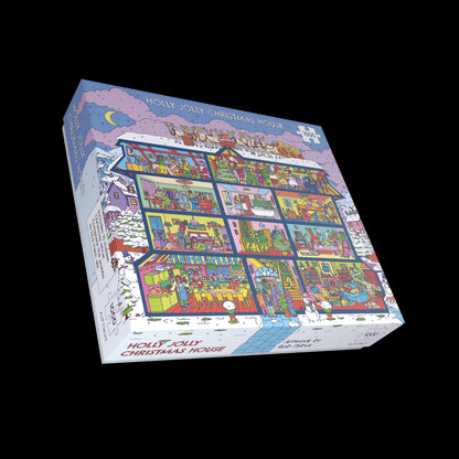 Holly Jolly Christmas House 1000 Piece Jigsaw Puzzle