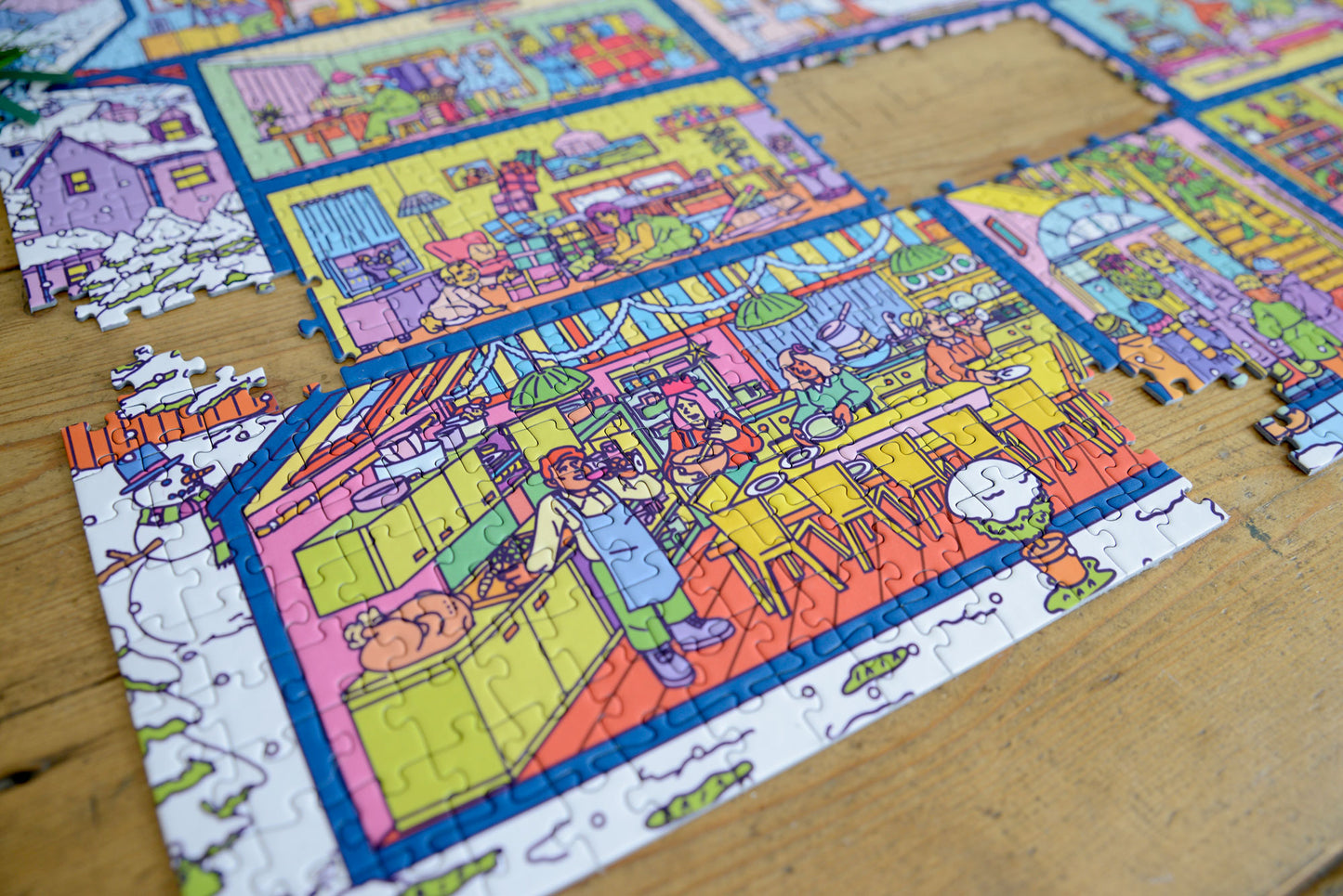 Holly Jolly Christmas House 1000 Piece Jigsaw Puzzle