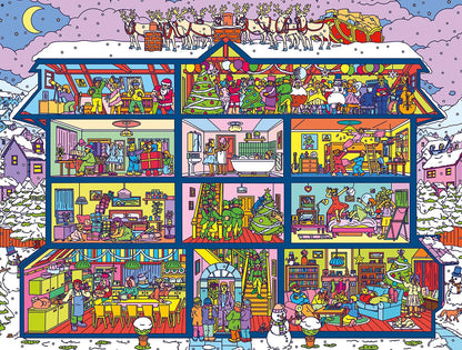 Holly Jolly Christmas House 1000 Piece Jigsaw Puzzle