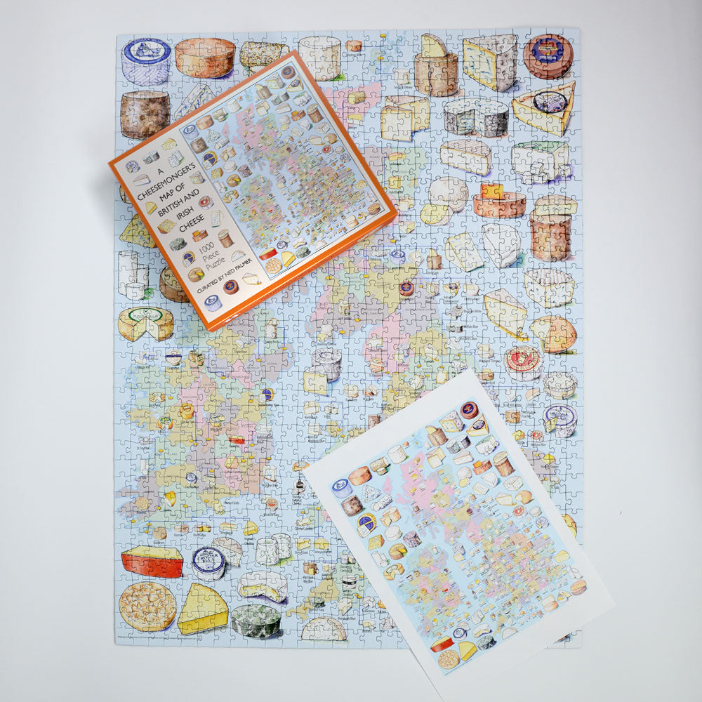 A Cheesemonger's Map of British & Irish Cheese 1000 Piece Jigsaw Puzzle