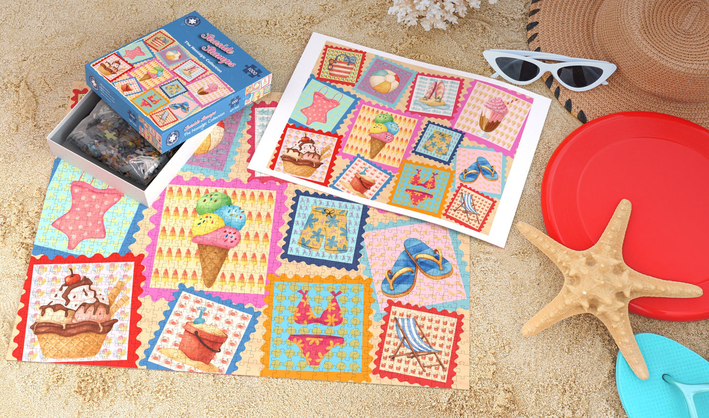 Seaside Stamps 1000 Piece Jigsaw