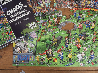 Chaos at The Football Tournament No.25 1000 Piece Jigsaw Puzzle