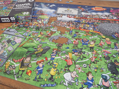 Chaos at The Football Tournament No.25 1000 Piece Jigsaw Puzzle