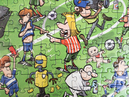 Chaos at The Football Tournament No.25 1000 Piece Jigsaw Puzzle
