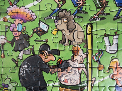 Chaos at The Football Tournament No.25 1000 Piece Jigsaw Puzzle