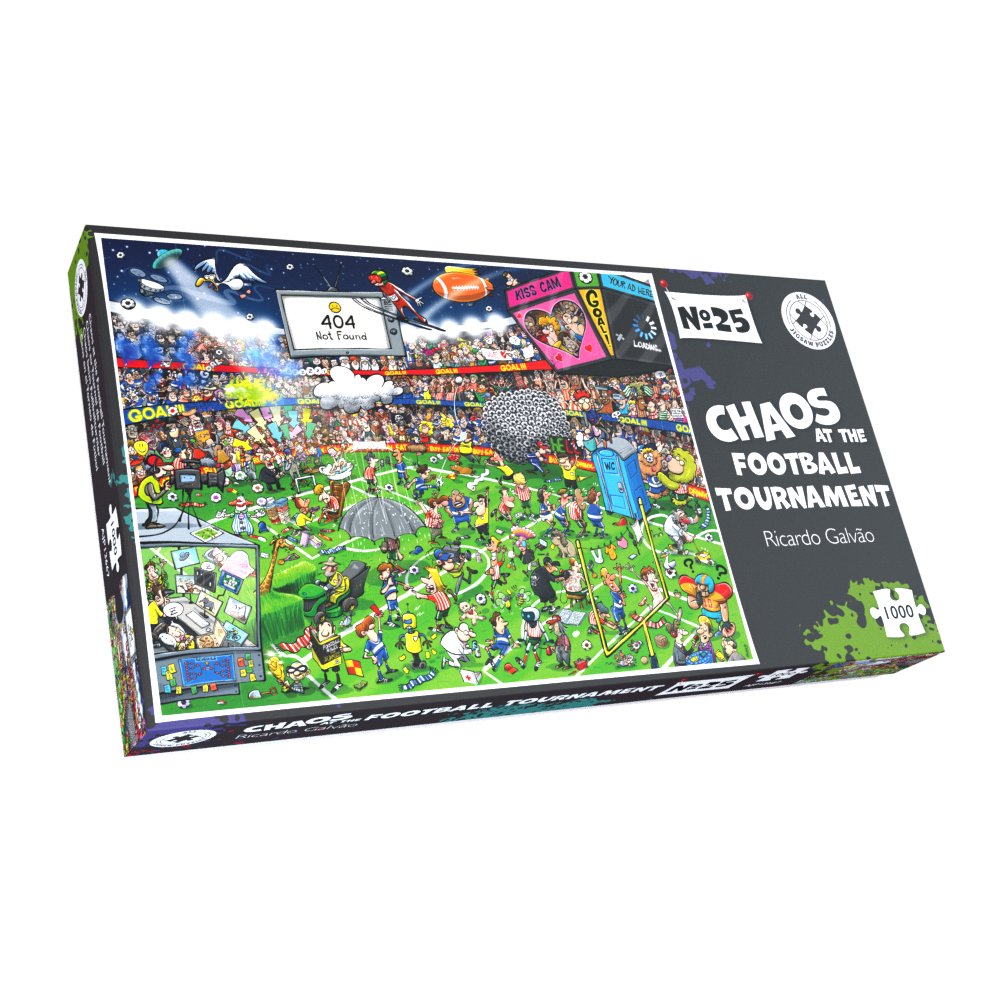 Chaos at The Football Tournament No.25 1000 Piece Jigsaw Puzzle