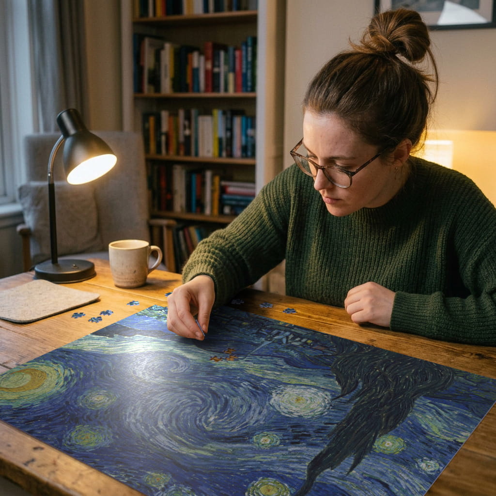 Starry Night by Vincent van Gogh 1000 or 500 Piece Jigsaw Puzzle