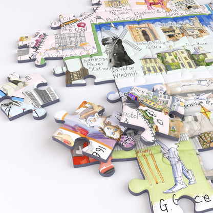 Map of London - Tim Bulmer 1000 Piece Jigsaw Puzzle